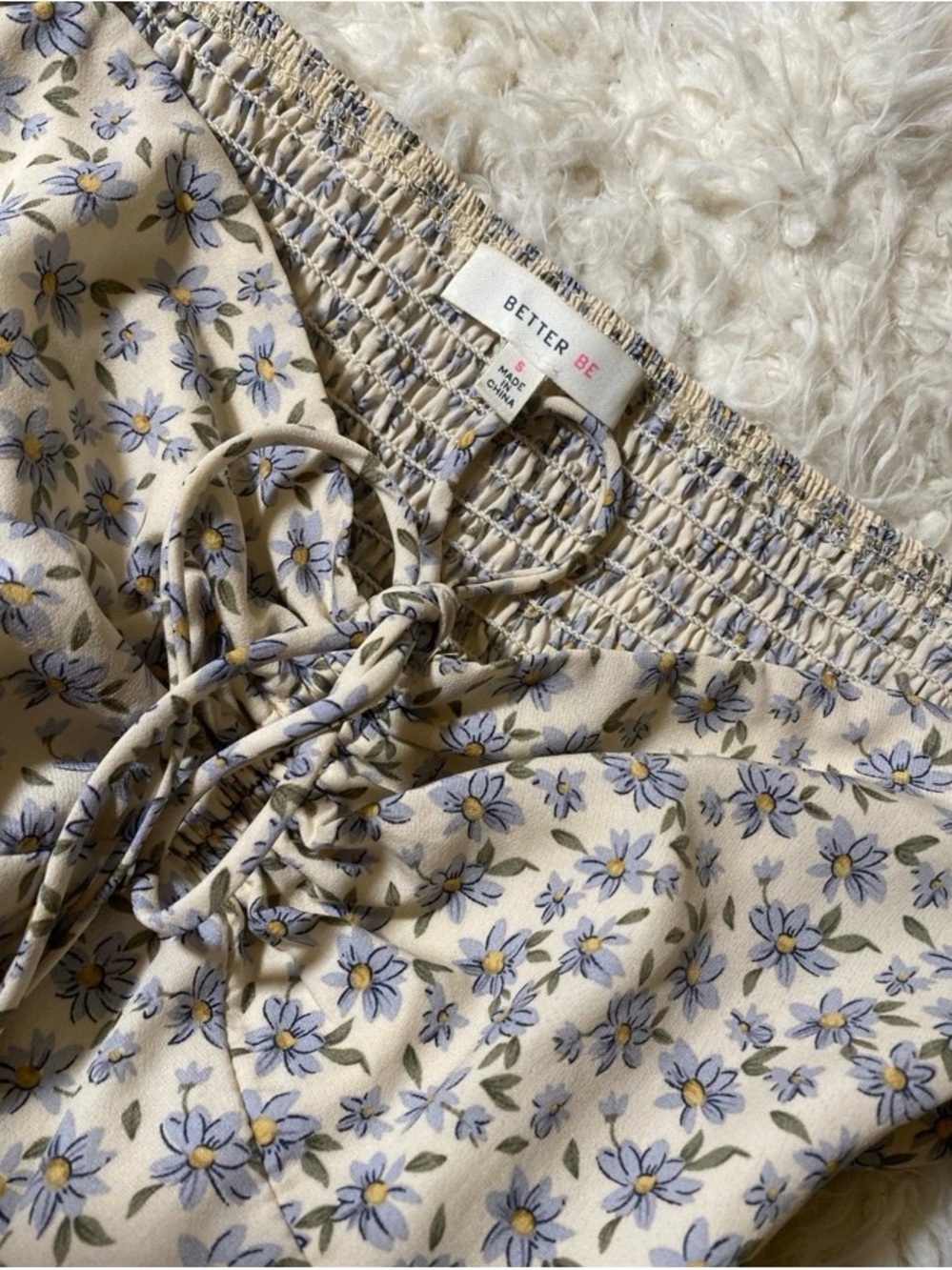 Better Be Cream Floral Lace-Up Square-Neck Mini Dress - Picture 8 of 9